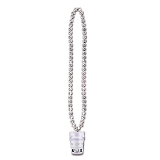 Beistle Grad Beads with Glass, 3ct. in Silver | 33" | Michaels®